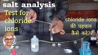 salt analysis chloride ion test neet [upl. by Dasya]