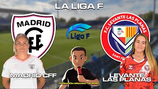 🔴MADRID CFF 2  1 LEVANTE LAS PLANAS  LIGA F🎙️RELATO EN VIVO 🎙️TB SPORTS [upl. by Stacey615]