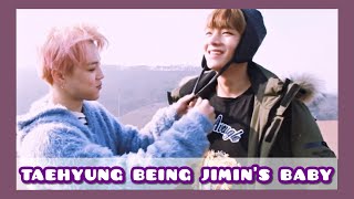 VMIN Moments  Taehyung Being Jimin’s Baby [upl. by Jacobine70]