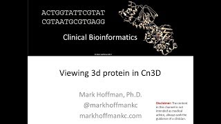 Clinical Bioinformatics  Protein structure in Cn3d [upl. by Esinert]