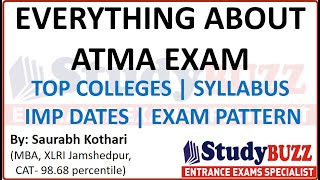 Is it worth trying for ATMA exam Top Colleges Syllabus Important Dates Exam pattern [upl. by Enelahs144]