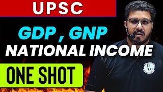 GDP GNP NATIONAL INCOME in 1 Shot  Indian Economy for UPSC [upl. by Eniamart]