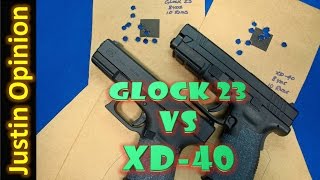 Glock 23 vs Springfield XD40 [upl. by Airuam35]