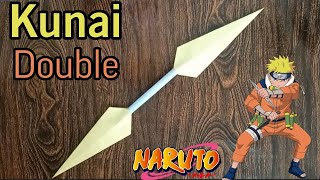 how to make a double kunai from paper  paper kunai knife tutorial⚔️🎨  Naruto [upl. by Lenoyl]