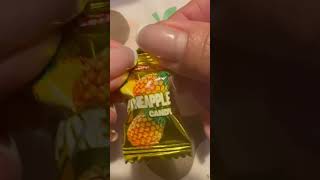 Unwrapping pineapple candy unwrapping sweet youtubeviral youtubeshorts asmr shortvideo [upl. by Sorel511]