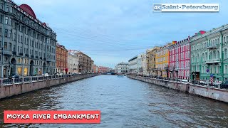 Walking tour of St Petersburg from the Fonarny Bridge to Nevsky Prospekt Russia [upl. by Maison]