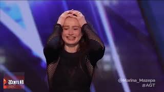 Marina Mazepa Contortionist Dancer Delivers a Performance CRAZIER THAN The Exorcist on AGT [upl. by Eioj]