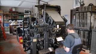 Model 31 Linotype at Gaspereau Press [upl. by Ahseim568]