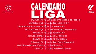 Calendario de La Liga de Fútbol de España 2324 [upl. by Sikleb]