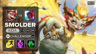 DK Showmaker Smolder vs Yone Mid  KR Challenger  Patch 1417 Season 14 [upl. by Tandy23]