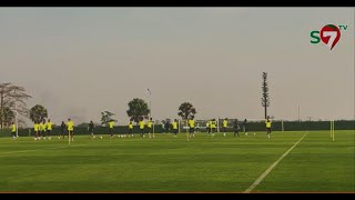 Sénégal Guinée Dernier galop d’entraînement des lions avec Sadio ManéLamine CamaraSabaly absent [upl. by Oicnoel200]