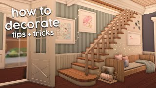 How to Decorate your House Builds in Bloxburg Tips amp Tricks [upl. by Scarface481]