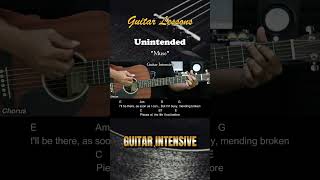 Unintended  Muse  EASY Guitar Tutorial  Chords  Lyrics  Guitar Lessons guitarlessons [upl. by Alleoj25]