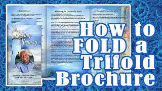 How to Fold a Tri Fold Brochure Program [upl. by Warram]