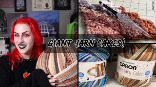 New Caron Anniversary Cakes  Yarnspirations [upl. by Ahsrav]