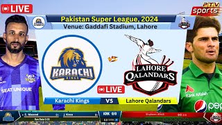 🔴Live PSL  KAR vs LAH Live PSL 26th Match  Karachi Kings vs Lahore Qalandars Live cricketlive [upl. by Allard]