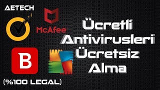 Bedavaya Lisanslı Antivirüs Alma 100 Legal Bitdefender McAfee Norton AVG AETech [upl. by Nwahsel28]