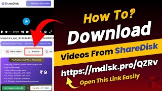 How To Download Video From ShareDisk  How To Open mdiskpro link  How To Open ShareDisk Link [upl. by Brottman296]