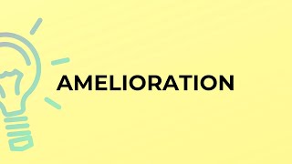 What is the meaning of the word AMELIORATION [upl. by Besnard102]