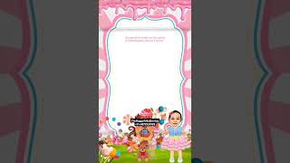 Candyland theme Birthday invitation  Baby Girl Birthday  First birthday invitation 919872931993 [upl. by Lorry]