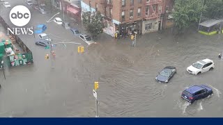 New York declared state of emergency from flooding  GMA [upl. by Marcellus]