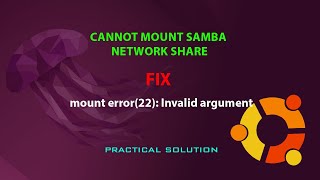 UBUNTU FIX mount error22 Invalid argument [upl. by Niwroc]