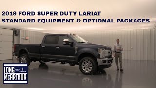 2019 FORD SUPER DUTY LARIAT STANDARD AND OPTIONAL PACKAGES [upl. by Farr548]