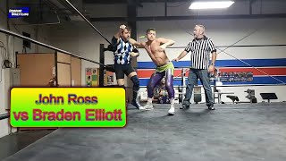 Braden Elliott vs John Ross w Kato as ref [upl. by Inigo391]