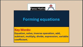 1 Forming equations [upl. by Chansoo]