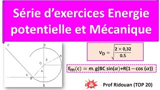 EXERCICE 1 énegie mécanique et énergie potentielle de pesanteur 1BAC S exp et SM [upl. by Criswell]