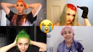 people dying their hair intense colors for 8 minutes straight [upl. by Almeta253]