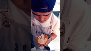 Advance  Swan 🦢 Coffee Design latteart barista shorts coffee trending music dembow youtube [upl. by Isdnil]