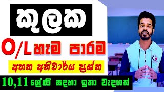 Sets in sinhala  OL අනිවාර්යය ප්‍රශ්න  kulaka  grade 10 amp 11  Ganithaya  Ganitha Papers OL [upl. by Mira]