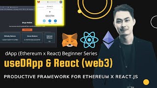 useDApp tutorial detailed stepbystep  React x Web3 series [upl. by Imhsar227]