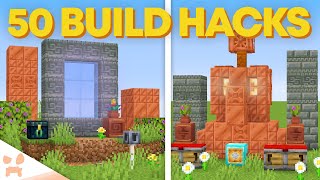 50 Minecraft 121 Build Hacks [upl. by Eiloj600]