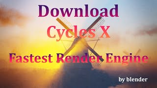 QUICK GUIDE to DOWNLOAD CYCLES X in BLENDER 30 [upl. by Caundra77]