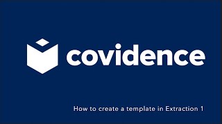 How to create a template in Extraction 1 [upl. by Suiram133]