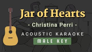 Jar of Hearts  Christina PerriAcoustic Karaoke  Male Key [upl. by Mairam]