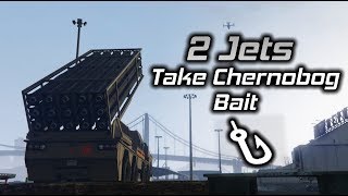 GTA Online 2 Jets Take the Chernobog Bait Freemode PvP [upl. by Nolahs]