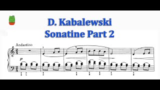 DKabalevsky Sonatina in C major op13 No 1 part 2 quotAndantinoquot ДКабалевский Сонатина [upl. by Banna]