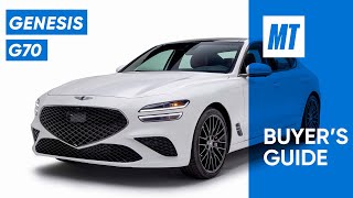 2019 Car of the Year Refreshed 2022 Genesis G70 Launch Edition REVIEW  Buyers Guide  MotorTrend [upl. by Ateiram]