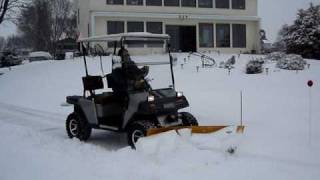 Golf Cart Snow Plowing [upl. by Ethel298]