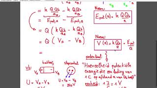 2  Epot W V en U bij puntladingen [upl. by Mcwilliams]