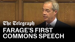 Farage uses maiden Parliament speech to attack little man Bercow [upl. by Colinson]