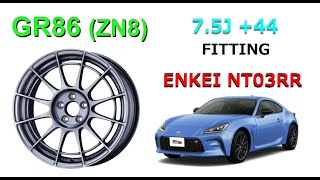 GR86 install【ENKEI NT03RR】75J 44 [upl. by Airitak]