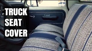 SADDLE BLANKET TRUCK BENCH SEAT COVER FOR MY FORD F100 [upl. by Nosredna]