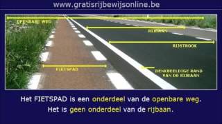 GRATIS RIJBEWIJS ONLINE 3 Rijbewijs B  FIETSPAD  FIETSSUGGESTIESTROOK [upl. by Anirhtak107]