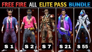 ALL ELITE PASS FREE FIRE  FREE FIRE SEASON 1 TO SEASON 55 ALL ELITE PASS FULL VIDEO  ELITE PASS [upl. by Iadahs]