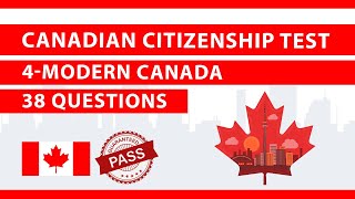 2024 NEW CANADIAN CITIZENSHIP TEST― Modern Canada ― Part 4 of 10 [upl. by Savdeep]