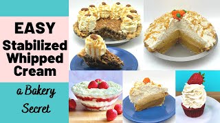 Easy Stabilized Whipped Cream a Bakery Secret [upl. by Telford623]